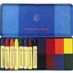Beeswax Crayons -  8 Sticks + 8 Blocks