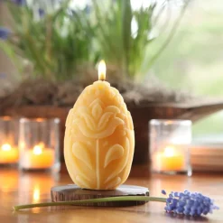 Beeswax Easter Egg Candle