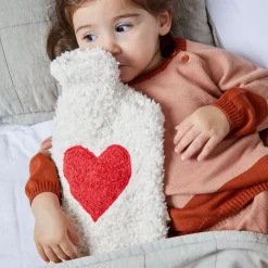 Child's Hot Water Bottle with Organic Cotton Cover