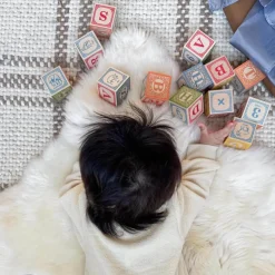 Classic Alphabet Blocks With Canvas Bag