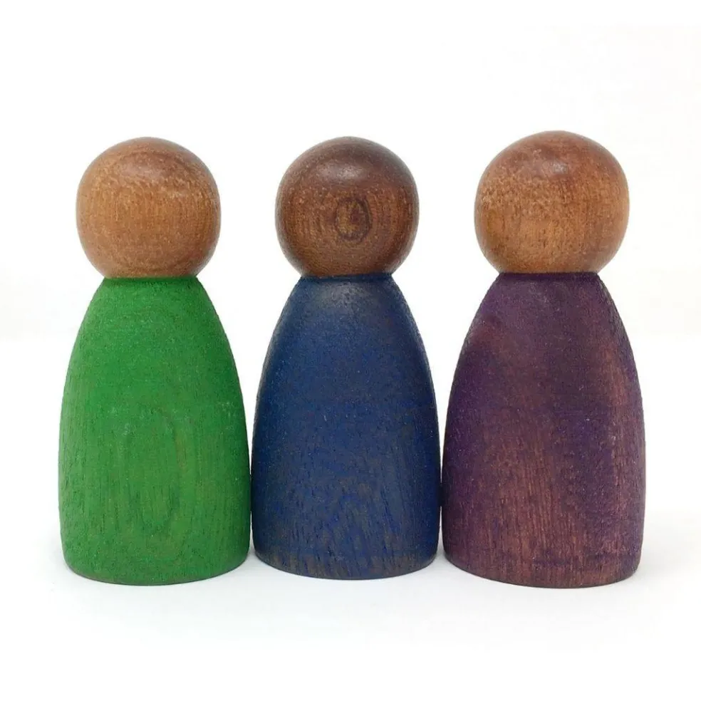 3 Dark Wood Nins - Cold Colors