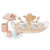 Doll-Sized Wooden Tea Set