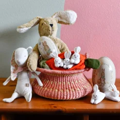 Hide-and-Seek Bunnies in Carrot Pouch