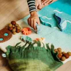 Large Felted Ocean and Shoreline Play Mat