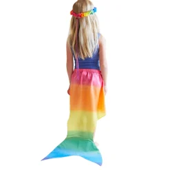 Large Rainbow Silk Mermaid Tail