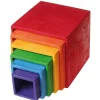 Large Rainbow Wooden Nesting Cubes