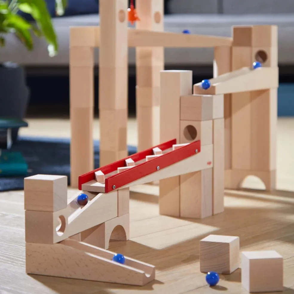 Large Wooden Marble Run Set
