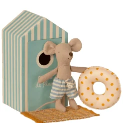 Little Brother Mouse in a "Cabin de Plage" Cabana