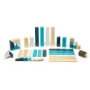 Magnetic Wooden Blocks - 42 Piece Set Blues