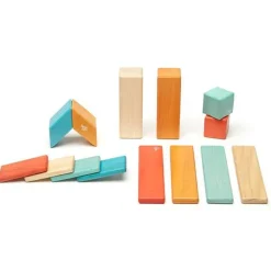 Magnetic Wooden Blocks - 14 Piece Set Sunset