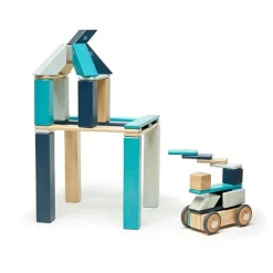 Magnetic Wooden Blocks - 42 Piece Set Blues