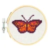 Mini Cross-Stitch Embroidery Butterfly Kit