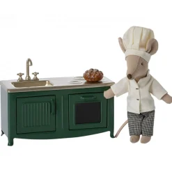 Miniature Kitchen for Mice - Dark Green