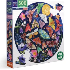 Moths 500 Piece Round Puzzle