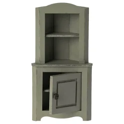 Mouse-Sized Corner Cabinet - Light green