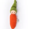 Organic Rattle Doll - Carrot