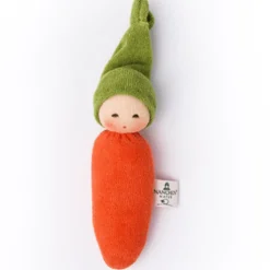 Organic Rattle Doll - Carrot
