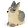 Ostheimer Rabbit, Black and White, Sitting
