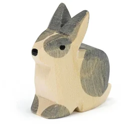 Ostheimer Rabbit, Black and White, Sitting
