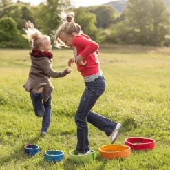 12-Piece Wooden Rainbow Stacking Tunnel