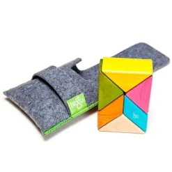 Pocket Pouch Prism Wooden Magnetic Blocks - Tints