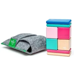 Pocket Pouch Wooden Magnetic Blocks - Blossom