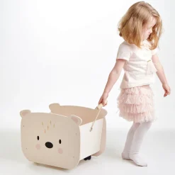 Pull Along Bear Cart and Toy Box