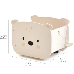 Pull Along Bear Cart and Toy Box