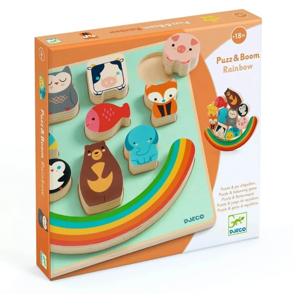 Puzz & Boom Animal Rainbow Wooden Puzzle