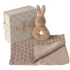 Rabbit Rattle Baby Gift Set - Cream Peach