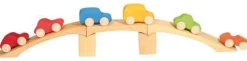 Rainbow Wooden Toy Cars