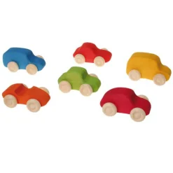 Rainbow Wooden Toy Cars