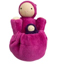 Raspberry Pink Pocket Mama Waldorf Doll