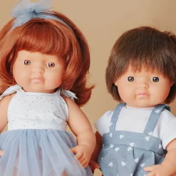 Realistic Montessori Doll - White Girl with Red Hair