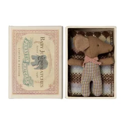 Sleepy Wakey Baby Mouse in a Matchbox - Rose