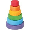 Small Wood Rainbow Stacking Tower