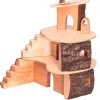 Small Wooden Tree House Dollhouse