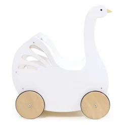 Sweet Wooden Swan Doll Stroller