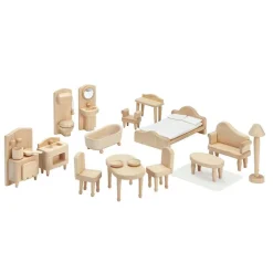Victorian Wooden Dollhouse Furniture Set