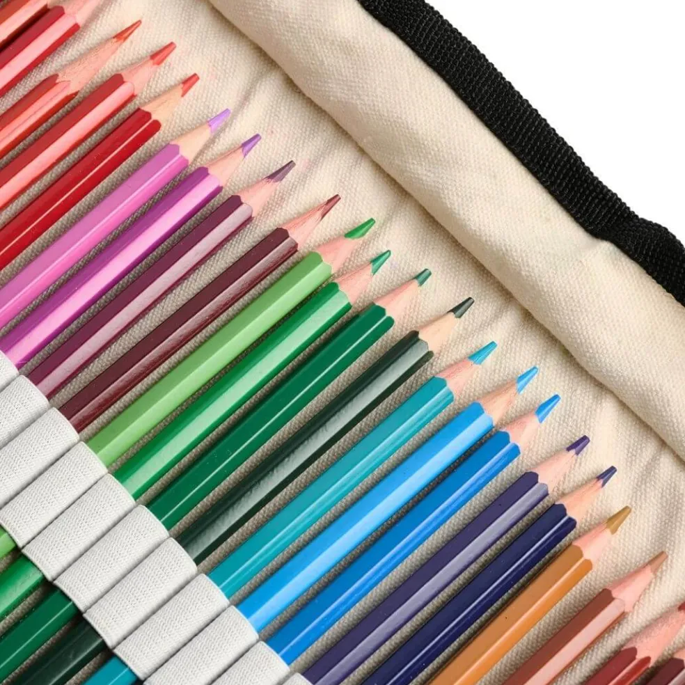 Watercolor Pencils with Canvas Rollup