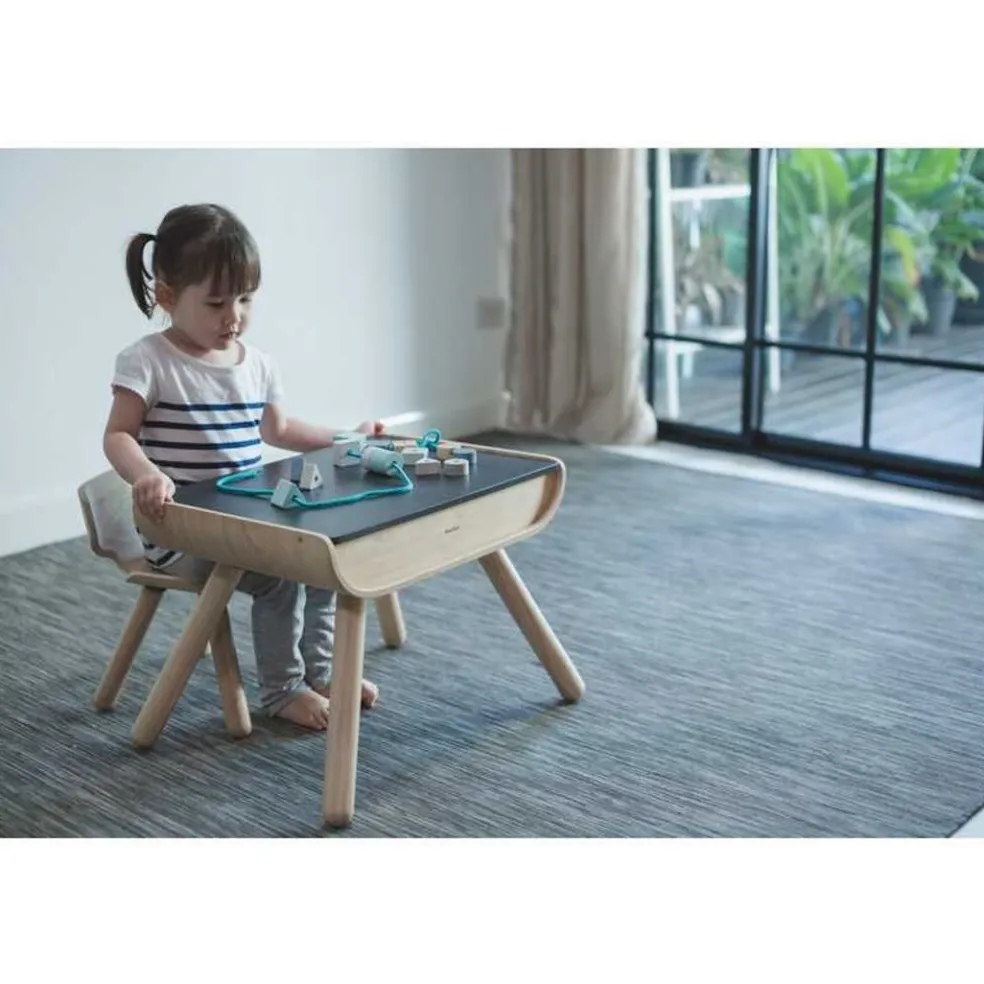 Wooden Chalkboard Table and Chair