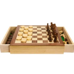 Wooden Chess and Checkers Set