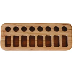 Wooden Crayon Holder - 8 Sticks and 8 Blocks
