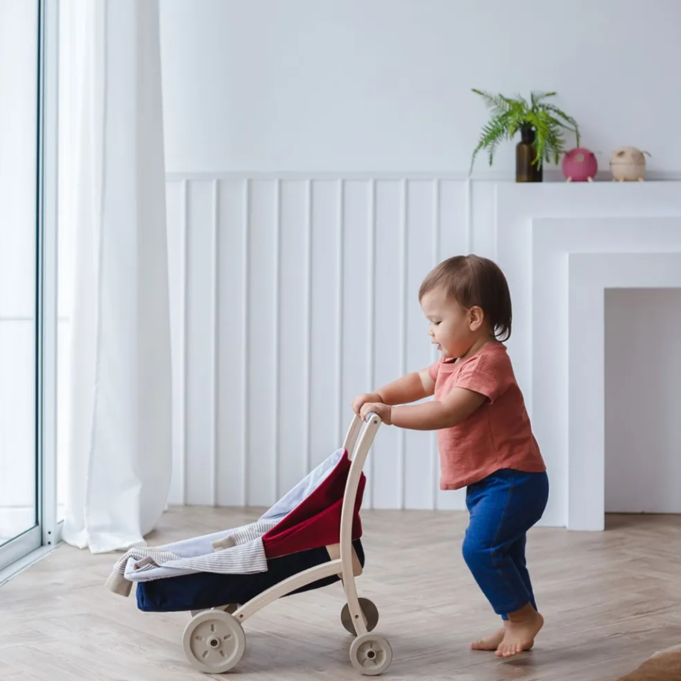 Wooden Doll Stroller