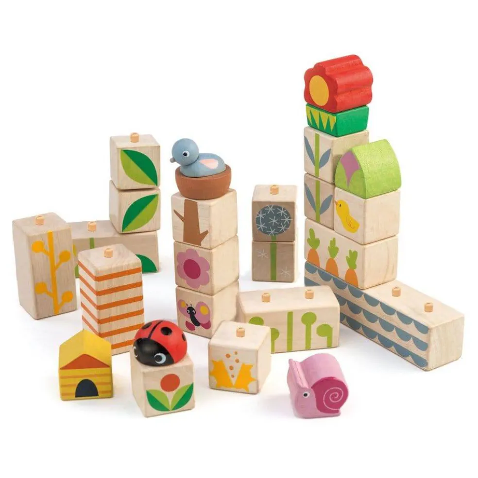 Wooden Garden Blocks Set