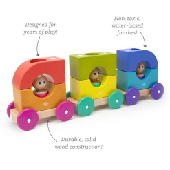 Wooden Magnetic Rainbow Tram
