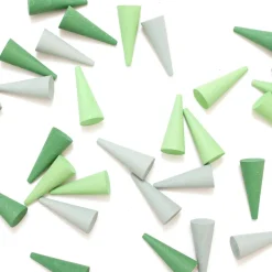 Wooden Mandala Green Cones