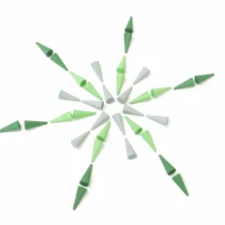 Wooden Mandala Green Cones