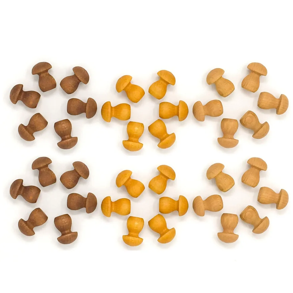 Wooden Mandala Set, Little Mushrooms