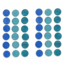 Wooden Mandala Set, Little Blue Coins